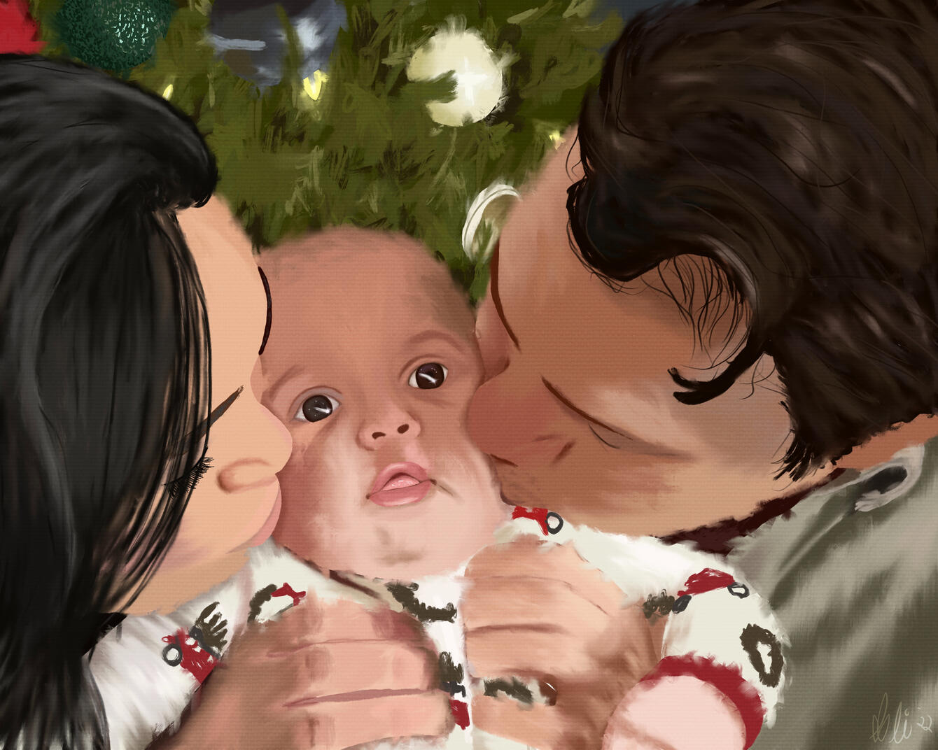 Family Portrait Digital Painting