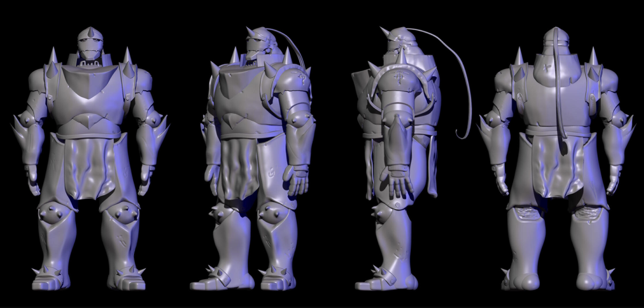 Alphonse Elric 3d Model in Zbrush